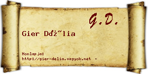 Gier Délia névjegykártya